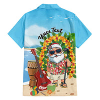 Personalized Hawaii Golf Christmas Family Matching Off Shoulder Maxi Dress and Hawaiian Shirt Mele Kalikimaka Funny Golfer Santa - Polynesian Pride