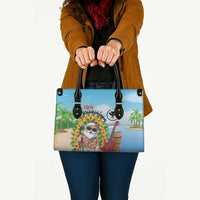 Hawaii Golf Christmas Leather Bag Mele Kalikimaka Funny Golfer Santa - Polynesian Pride