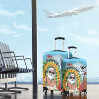 Hawaii Golf Christmas Luggage Cover Mele Kalikimaka Funny Golfer Santa - Polynesian Pride