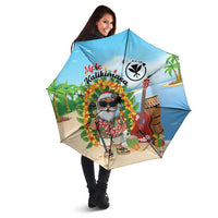 Hawaii Golf Christmas Umbrella Mele Kalikimaka Funny Golfer Santa - Polynesian Pride