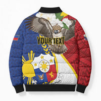 Personalized Philippines Bomber Puffer Jacket Filipino Araw ng Kalayaan