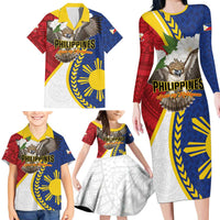 Personalized Philippines Family Matching Long Sleeve Bodycon Dress and Hawaiian Shirt Filipino Araw ng Kalayaan LT01 - Polynesian Pride
