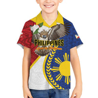 Personalized Philippines Family Matching Off Shoulder Maxi Dress and Hawaiian Shirt Filipino Araw ng Kalayaan LT01 Son's Shirt Multicolor - Polynesian Pride