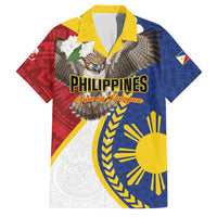 Personalized Philippines Family Matching Off Shoulder Short Dress and Hawaiian Shirt Filipino Araw ng Kalayaan LT01 Dad's Shirt - Short Sleeve Multicolor - Polynesian Pride