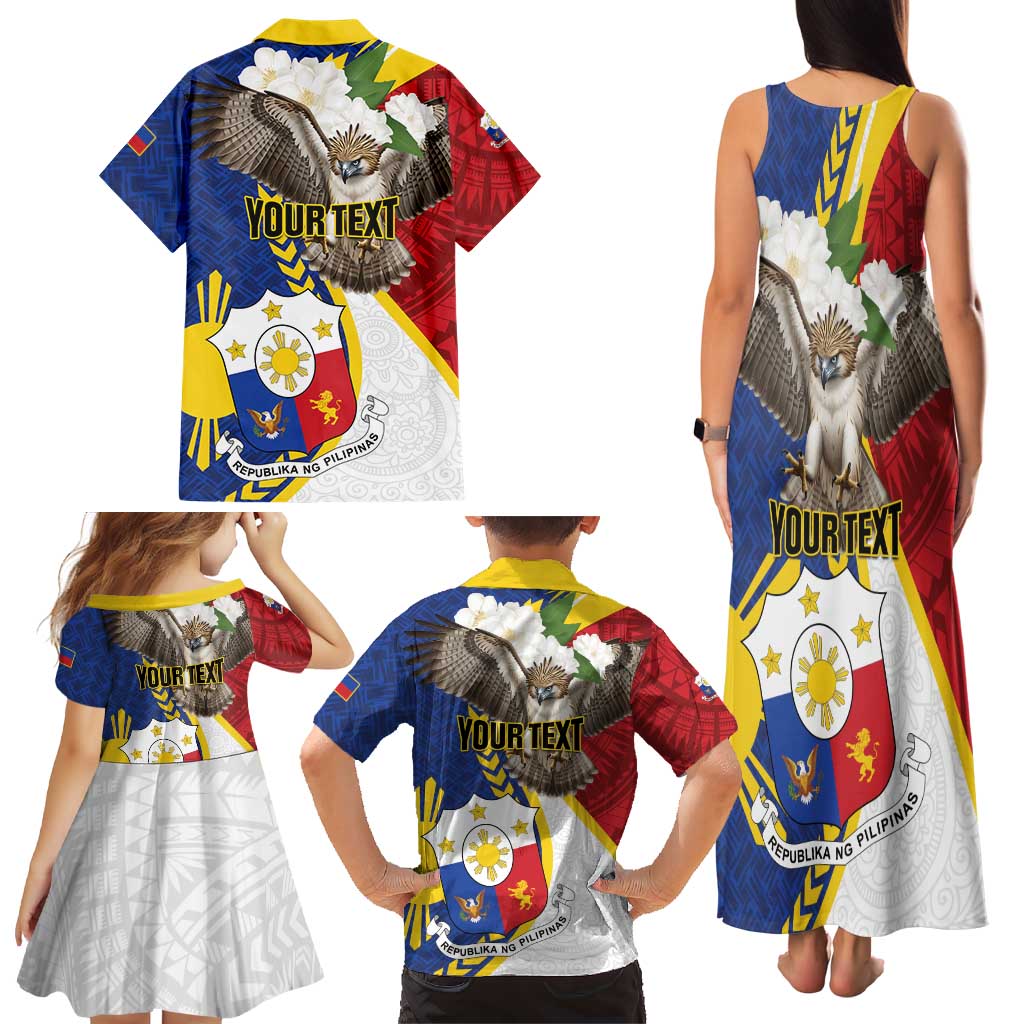 Personalized Philippines Family Matching Tank Maxi Dress and Hawaiian Shirt Filipino Araw ng Kalayaan LT01 - Polynesian Pride