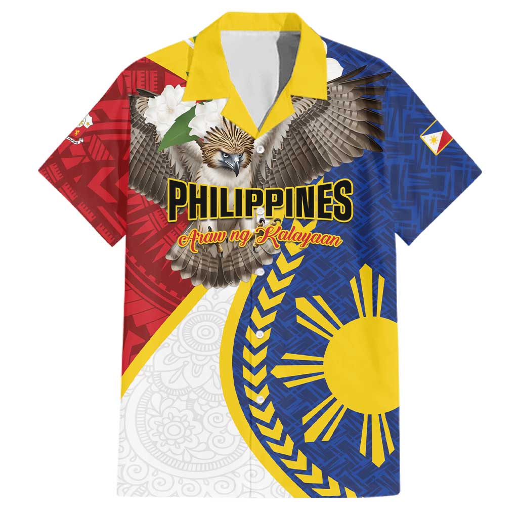 Personalized Philippines Family Matching Tank Maxi Dress and Hawaiian Shirt Filipino Araw ng Kalayaan LT01 Dad's Shirt - Short Sleeve Multicolor - Polynesian Pride