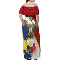 Personalized Philippines Off Shoulder Maxi Dress Filipino Araw ng Kalayaan