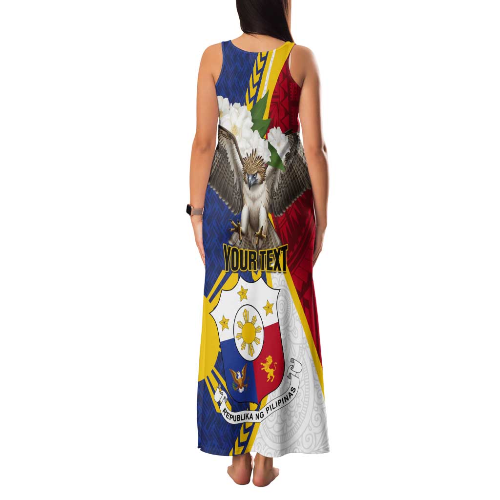 Personalized Philippines Tank Maxi Dress Filipino Araw ng Kalayaan
