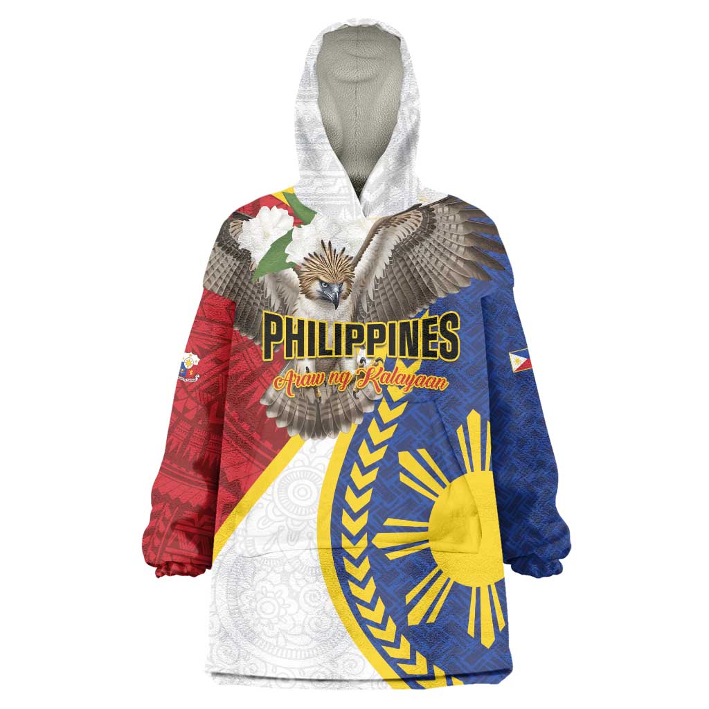 Personalized Philippines Wearable Blanket Hoodie Filipino Araw ng Kalayaan