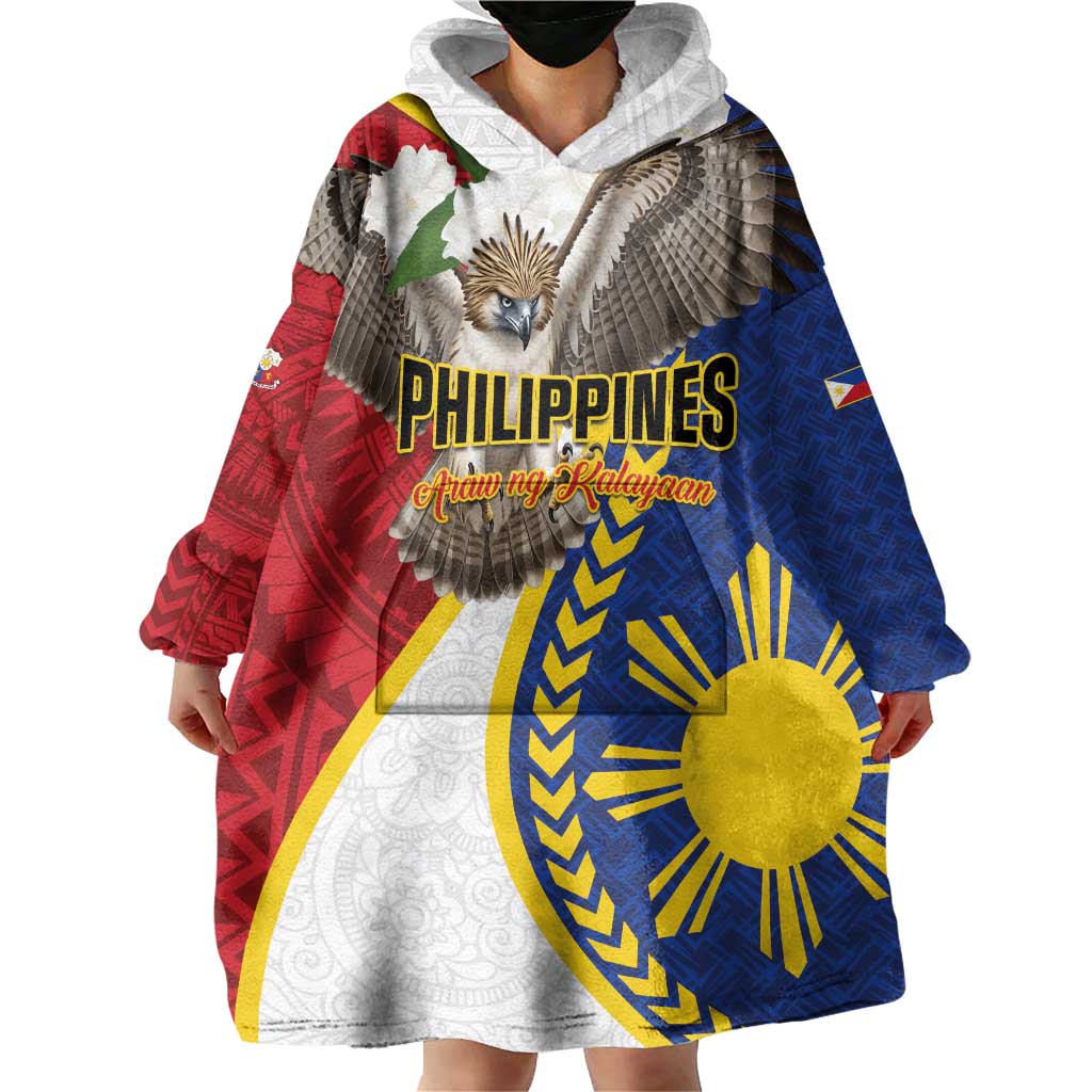Personalized Philippines Wearable Blanket Hoodie Filipino Araw ng Kalayaan