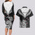 New Zealand Couples Matching Long Sleeve Bodycon Dress and Hawaiian Shirt Aotearoa Maori Kiwi Black Fern LT01 - Polynesian Pride