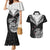 New Zealand Couples Matching Mermaid Dress And Hawaiian Shirt Aotearoa Maori Kiwi Black Fern LT01 Black - Polynesian Pride