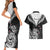 New Zealand Couples Matching Short Sleeve Bodycon Dress and Hawaiian Shirt Aotearoa Maori Kiwi Black Fern LT01 - Polynesian Pride