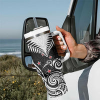 New Zealand Tumbler With Handle Aotearoa Maori Kiwi Black Fern