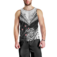 Personalised New Zealand Men Tank Top Aotearoa Maori Kiwi Black Fern LT01 - Polynesian Pride