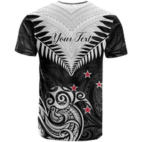 Personalised New Zealand T Shirt Aotearoa Maori Kiwi Black Fern LT01 - Polynesian Pride