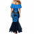 Personalised New Zealand Mermaid Dress Aotearoa Blue Maori Kiwi Blue Fern LT01 - Polynesian Pride