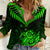 Personalised New Zealand Women Casual Shirt Aotearoa Maori Kiwi Green Fern LT01 Female Green - Polynesian Pride