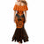 Personalised New Zealand Mermaid Dress Aotearoa Maori Kiwi Orange Fern LT01 - Polynesian Pride