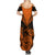 Personalised New Zealand Summer Maxi Dress Aotearoa Maori Kiwi Orange Fern LT01 - Polynesian Pride