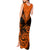 Personalised New Zealand Tank Maxi Dress Aotearoa Maori Kiwi Orange Fern LT01 - Polynesian Pride