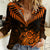 Personalised New Zealand Women Casual Shirt Aotearoa Maori Kiwi Orange Fern LT01 Female Orange - Polynesian Pride