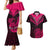 Personalised Aotearoa Couples Matching Mermaid Dress And Hawaiian Shirt Maori Kiwi Pink Fern LT01 Pink - Polynesian Pride