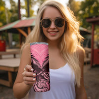 Aotearoa Skinny Tumbler Maori Kiwi Pink Fern