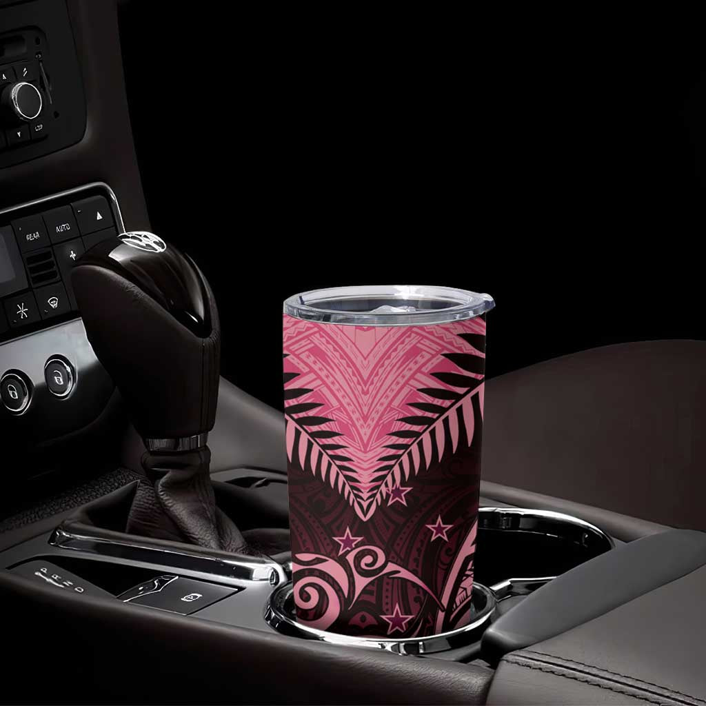 Aotearoa Tumbler Cup Maori Kiwi Pink Fern
