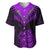 Personalised Aotearoa Baseball Jersey Maori Kiwi Purple Fern LT01 Purple - Polynesian Pride
