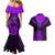 Personalised Aotearoa Couples Matching Mermaid Dress And Hawaiian Shirt Maori Kiwi Purple Fern LT01 - Polynesian Pride