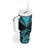 Aotearoa Tumbler With Handle Maori Kiwi Turquoise Fern