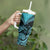 Aotearoa Tumbler With Handle Maori Kiwi Turquoise Fern