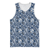 Hibiscus Bloom Island Tribal Waves Basketball Jersey Blue Polynesian Pattern LT01 Unisex Blue - Polynesian Pride