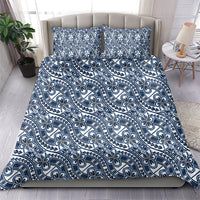Hibiscus Bloom Island Tribal Waves Bedding Set Blue Polynesian Pattern LT01 - Polynesian Pride
