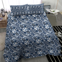 Hibiscus Bloom Island Tribal Waves Bedding Set Blue Polynesian Pattern LT01 - Polynesian Pride