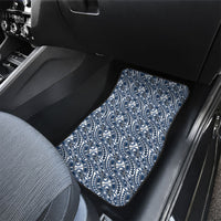 Hibiscus Bloom Island Tribal Waves Car Mats Blue Polynesian Pattern LT01 - Polynesian Pride