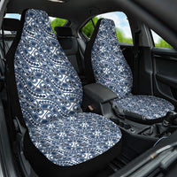 Hibiscus Bloom Island Tribal Waves Car Seat Cover Blue Polynesian Pattern LT01 One Size Blue - Polynesian Pride