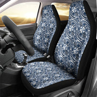 Hibiscus Bloom Island Tribal Waves Car Seat Cover Blue Polynesian Pattern LT01 - Polynesian Pride