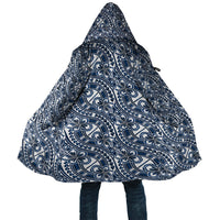 Hibiscus Bloom Island Tribal Waves Cloak Blue Polynesian Pattern LT01 Unisex Blue - Polynesian Pride