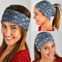 Hibiscus Bloom Island Tribal Waves Neck Gaiter Blue Polynesian Pattern LT01 - Polynesian Pride