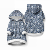 Hibiscus Bloom Island Tribal Waves Pet Hoodie Blue Polynesian Pattern LT01 Pullover Blue - Polynesian Pride