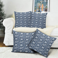 Hibiscus Bloom Island Tribal Waves Pillow Cover Blue Polynesian Pattern LT01 - Polynesian Pride