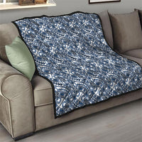 Hibiscus Bloom Island Tribal Waves Quilt Blue Polynesian Pattern LT01 - Polynesian Pride