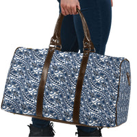 Hibiscus Bloom Island Tribal Waves Travel Bag Blue Polynesian Pattern LT01 - Polynesian Pride