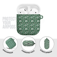 Hibiscus Bloom Island Tribal Waves AirPods Case Green Polynesian Pattern LT01 - Polynesian Pride