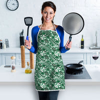 Hibiscus Bloom Island Tribal Waves Apron Green Polynesian Pattern LT01 - Polynesian Pride