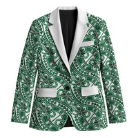 Hibiscus Bloom Island Tribal Waves Blazer Green Polynesian Pattern LT01 Unisex Green - Polynesian Pride