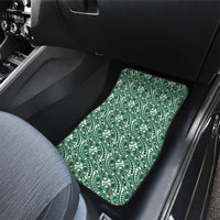 Hibiscus Bloom Island Tribal Waves Car Mats Green Polynesian Pattern LT01 - Polynesian Pride