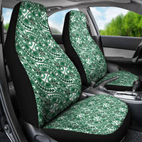 Hibiscus Bloom Island Tribal Waves Car Seat Cover Green Polynesian Pattern LT01 - Polynesian Pride